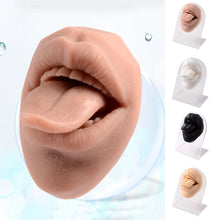 Load image into Gallery viewer, Silicone Model of Human Facial Features Mouth 3D Tongue Model Puncture Training Mold Lip Nail Tongue Nail Display Stand
