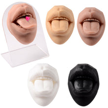 Load image into Gallery viewer, Silicone Model of Human Facial Features Mouth 3D Tongue Model Puncture Training Mold Lip Nail Tongue Nail Display Stand
