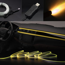 Load image into Gallery viewer, 1/2/3/4/5M Car USB Interior Ambient RGB LED Light Strip Invisible Fiber Optic Atmosphere Lamp Support APP Voice Control
