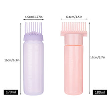 Load image into Gallery viewer, 170ml/180ml Hair Root Application Bottle Refillable Comb Hair Dye Bottle Salon Shampoo Bottle Hair Coloring Hairdressing Styling Tool
