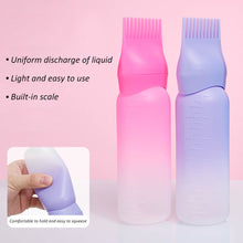 Load image into Gallery viewer, Gradient Hair Coloring Hair Root Application Bottle Refillable Comb Hair Dye Shampoo Bottle Hairdressing Styling Tool

