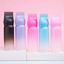 Load image into Gallery viewer, Gradient Hair Coloring Hair Root Application Bottle Refillable Comb Hair Dye Shampoo Bottle Hairdressing Styling Tool
