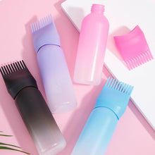 Load image into Gallery viewer, Gradient Hair Coloring Hair Root Application Bottle Refillable Comb Hair Dye Shampoo Bottle Hairdressing Styling Tool
