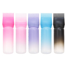 Load image into Gallery viewer, Gradient Hair Coloring Hair Root Application Bottle Refillable Comb Hair Dye Shampoo Bottle Hairdressing Styling Tool
