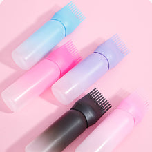 Load image into Gallery viewer, Gradient Hair Coloring Hair Root Application Bottle Refillable Comb Hair Dye Shampoo Bottle Hairdressing Styling Tool
