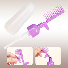 Load image into Gallery viewer, Press Comb Hair Dye Bottle Refillable Hair Root Application Bottle Household Shampoo Hair Coloring Hairdressing Styling Tool
