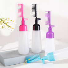 Load image into Gallery viewer, Press Comb Hair Dye Bottle Refillable Hair Root Application Bottle Household Shampoo Hair Coloring Hairdressing Styling Tool
