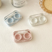 Load image into Gallery viewer, Transparent Non Twist Cover Contact Lens Case Compact Portable Multicoloured Contact Lens Storage Care Case With Washer
