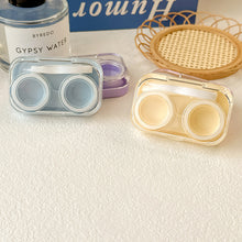 Load image into Gallery viewer, Transparent Non Twist Cover Contact Lens Case Compact Portable Multicoloured Contact Lens Storage Care Case With Washer
