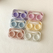 Load image into Gallery viewer, Transparent Non Twist Cover Contact Lens Case Compact Portable Multicoloured Contact Lens Storage Care Case With Washer
