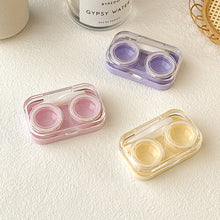 Load image into Gallery viewer, Transparent Non Twist Cover Contact Lens Case Compact Portable Multicoloured Contact Lens Storage Care Case With Washer
