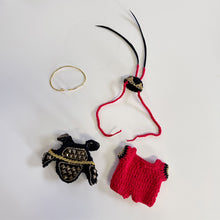 Load image into Gallery viewer, Hand Knitting WuKong Clothes Doll Clothes For Labubu Plush Outfit Accessories Color Match Cute Exquisite Doll Clothing

