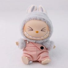 Load image into Gallery viewer, For 17cm Labubu Baby Clothes Labubu Doll Clothes Single Shoulder Strap Pants Sitting Party Macaron Vinyl Pendant Labubu Outfit
