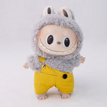 Load image into Gallery viewer, For 17cm Labubu Baby Clothes Labubu Doll Clothes Single Shoulder Strap Pants Sitting Party Macaron Vinyl Pendant Labubu Outfit
