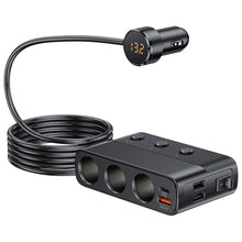 Load image into Gallery viewer, 7-in-1 128W PD QC3.0 Socket Car Charger Adapter Cigarette Lighter Splitter Conversion Plug Quick Charge Adapter Acesssories
