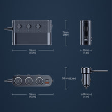 Load image into Gallery viewer, 7-in-1 128W PD QC3.0 Socket Car Charger Adapter Cigarette Lighter Splitter Conversion Plug Quick Charge Adapter Acesssories
