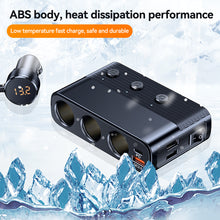 Load image into Gallery viewer, 7-in-1 128W PD QC3.0 Socket Car Charger Adapter Cigarette Lighter Splitter Conversion Plug Quick Charge Adapter Acesssories
