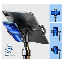 Load image into Gallery viewer, 2in1 170/55cm Adjustable Tablet Tripod Floor Stand Holder Live Mount Support for 4-13 inches for iPad iphone Lazy Holder Bracket Support
