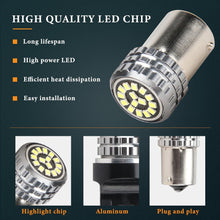 Load image into Gallery viewer, 1pc 12V LED Car Bulbs Turn Signal Parking Brake Lights 2016-15SMD White Amber Red P21W 1156 BA15S 1157 BAY15D
