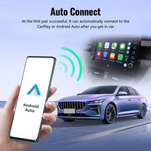 Load image into Gallery viewer, 2 in1 Mini Wired to Wireless CarPlay Adapter Android Auto Smart Box Plug and Play Auto Connection OTA Update
