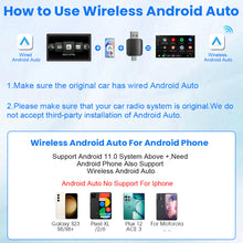Load image into Gallery viewer, 2in1 Wireless CarPlay Adapter&amp;Android Auto Dual interface Type-C/USB Mini Box Carplay Wired to Wireless Bluetooth Plug and Play
