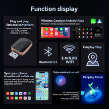 Load image into Gallery viewer, Car 2 In 1 Wireless Carplay AI Box Android Auto Plug And Play Applicable To Convert Original Wired Carplay To Wireless
