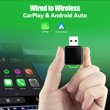 Load image into Gallery viewer, Car 2 In 1 Wireless Carplay AI Box Android Auto Plug And Play Bluetooth 5.0 5Ghz WIFI Applicable To Convert Original Wired Carplay To Wireless
