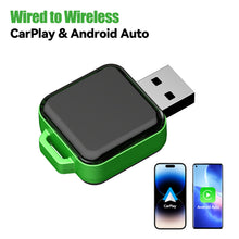 Load image into Gallery viewer, Car 2 In 1 Wireless Carplay AI Box Android Auto Plug And Play Bluetooth 5.0 5Ghz WIFI Applicable To Convert Original Wired Carplay To Wireless
