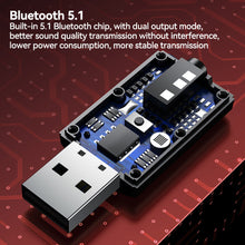 Load image into Gallery viewer, 4 in 1 Bluetooth 5.0 Transmitter Receiver Adapter with 3.5mm AUX for TV PC Headphones Home Stereo Car HIFI Audio
