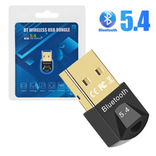 Load image into Gallery viewer, USB Bluetooth 5.4 Adapter Transmitter Receiver Audio Bluetooth Wireless USB Adapter for Computer PC Laptop
