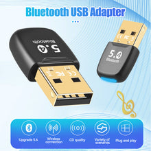 Load image into Gallery viewer, USB Bluetooth 5.4 Adapter Receiver Transmitter Drive free for PC Speaker Wireless Mouse Keyboard Music Audio

