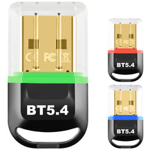 Load image into Gallery viewer, USB Bluetooth 5.4 Adapter Drive free Receiver Transmitter for PC Speaker Wireless Mouse Keyboard Music Audio
