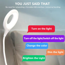 Load image into Gallery viewer, LED Smart Voice Control Night Light USB 5V Portable Table Reading Lamp Sound Sensor Beside Lighting Dimmable 3 Color Change
