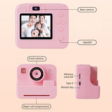 Load image into Gallery viewer, Instant Print Portable Camera with Large Screen 40MP Clarity Compact Portable Multifunctional Kids Camera with Color Pens Set
