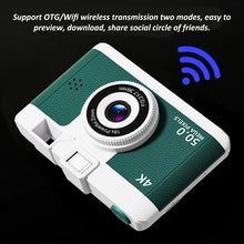 Load image into Gallery viewer, HD Retro Digital Camera 16x Digital Zoom Video WIFI Wireless Transmission Mini Photography Camera for Travel Students Compact
