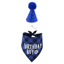 Load image into Gallery viewer, Dog Birthday Party Supplies Dog Birthday Bandana Hat Bowtie Set with 0-8 Figures Dog Birthday Party Supplies
