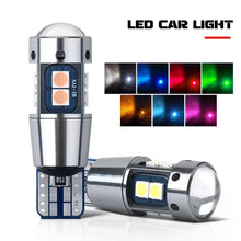 Load image into Gallery viewer, T10 Car LED Canbus No Error 5W5 DC 12V 3030 10SMD Interior Side Light Marker Parking Bulb Auto Driving License Plate Bulbs Super Bright
