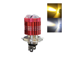 Load image into Gallery viewer, H4 Motorcycle LED Headlight Scooter Aluminum Motorbike Dual Lens Light Bulb DRL
