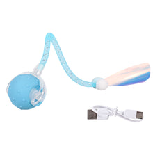 Load image into Gallery viewer, Cat Interactive Ball Toys Automatic Rolling Ball Faux Tail Electric Cat Toys Rechargeable Self-moving Kitten Toys
