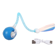 Load image into Gallery viewer, Cat Interactive Ball Toys Automatic Rolling Ball Faux Tail Electric Cat Toys Rechargeable Self-moving Kitten Toys
