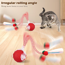 Load image into Gallery viewer, Cat Interactive Ball Toys Automatic Rolling Ball Faux Tail Electric Cat Toys Rechargeable Self-moving Kitten Toys
