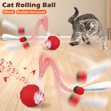 Load image into Gallery viewer, Cat Interactive Ball Toys Automatic Rolling Ball Faux Tail Electric Cat Toys Rechargeable Self-moving Kitten Toys

