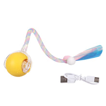 Load image into Gallery viewer, Cat Interactive Ball Toys Automatic Rolling Ball Faux Tail Electric Cat Toys Rechargeable Self-moving Kitten Toys
