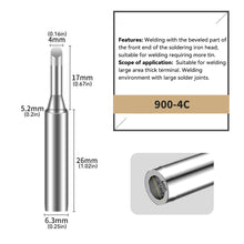 Load image into Gallery viewer, 900M I B K 3C Series Pure Copper Soldering Iron Tip Electric Tin Tip for Soldering Iron Soldering Supplies
