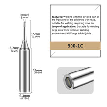 Load image into Gallery viewer, 900M I B K 3C Series Pure Copper Soldering Iron Tip Electric Tin Tip for Soldering Iron Soldering Supplies
