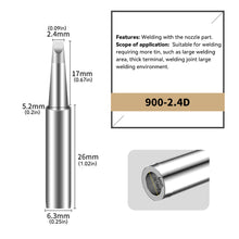 Load image into Gallery viewer, 900M I B K 3C Series Pure Copper Soldering Iron Tip Electric Tin Tip for Soldering Iron Soldering Supplies
