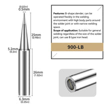 Load image into Gallery viewer, 900M I B K 3C Series Pure Copper Soldering Iron Tip Electric Tin Tip for Soldering Iron Soldering Supplies
