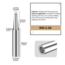 Load image into Gallery viewer, 900M I B K 3C Series Pure Copper Soldering Iron Tip Electric Tin Tip for Soldering Iron Soldering Supplies
