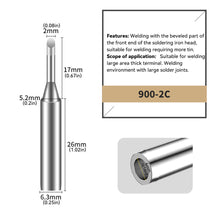 Load image into Gallery viewer, 900M I B K 3C Series Pure Copper Soldering Iron Tip Electric Tin Tip for Soldering Iron Soldering Supplies
