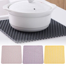 Load image into Gallery viewer, Silicone Dining Table Mat Thickened Bowl Plate Pot Mat Heat-resistant Easy To Clean Insulated Sink Bottom Protection Drain Mat
